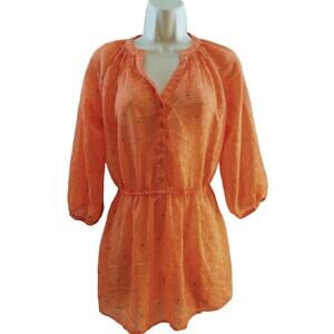MOSSIMO WOMAN SZ S ORANGE PEACH BLOUSE TOP